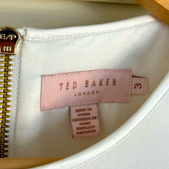 Ted Baker floral Skater Dress with pink patent belt - mint condition! - Picture 4 of 5